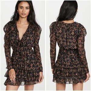 Ulla Johnson Black Esila Bohemian Dress $695